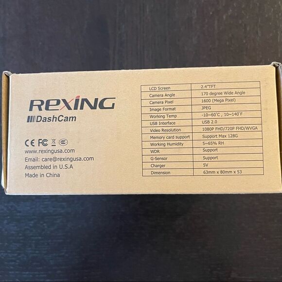 Rexing V1 Basic Dash Cam New In Box - Picture 3 of 4